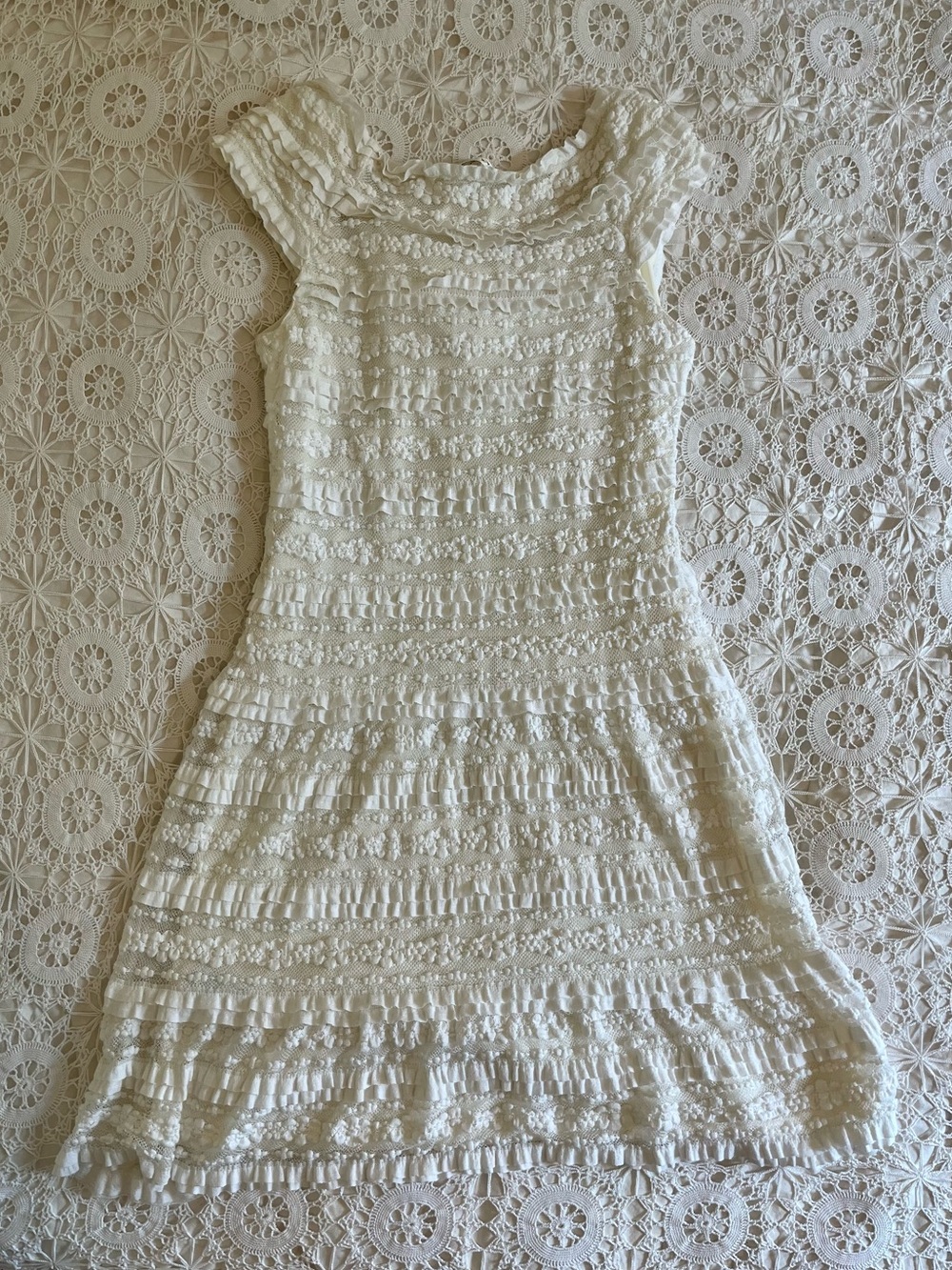 Y2k Max Studio white floral lace dress - Picture 7 of 7